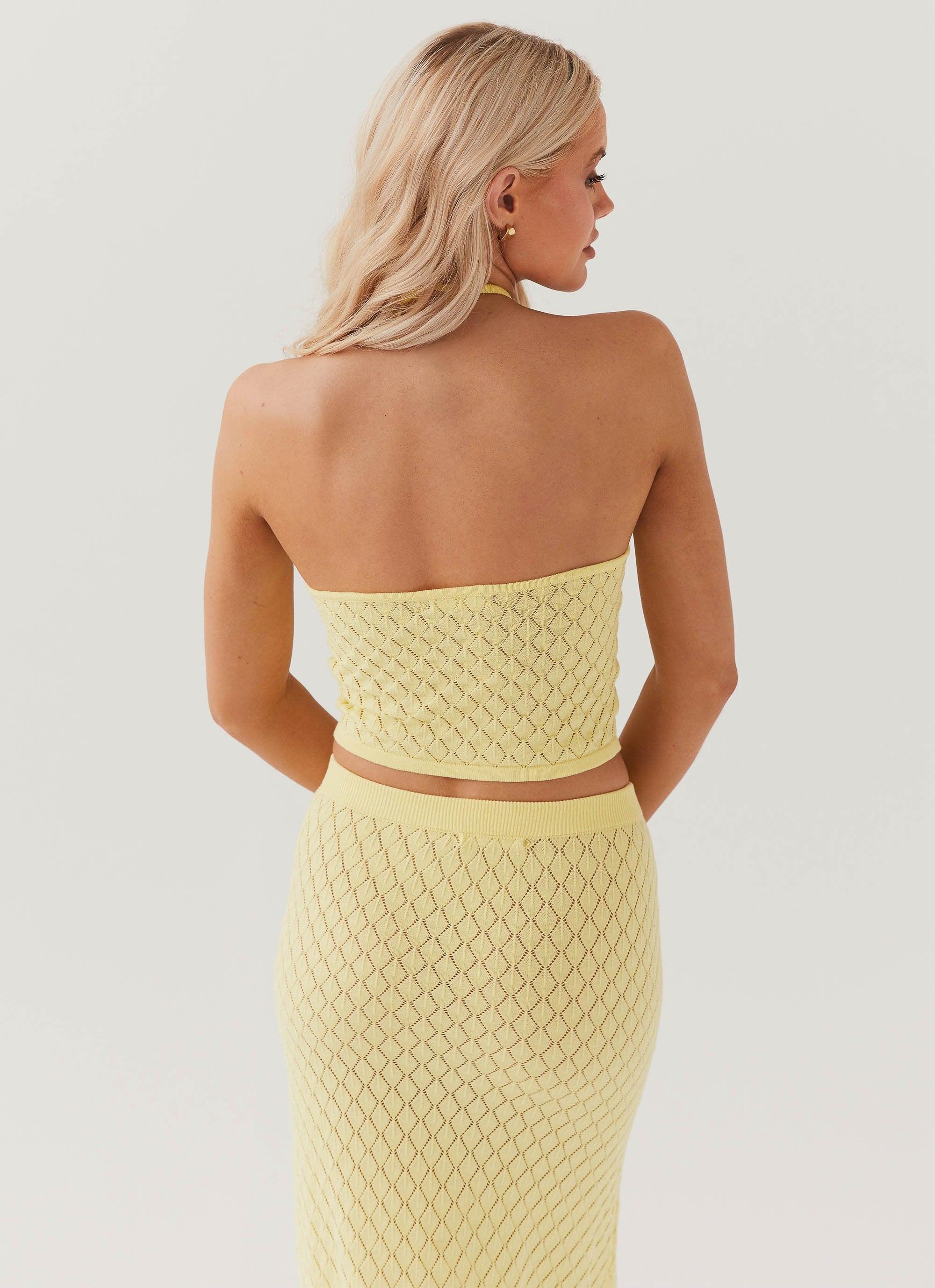 Amanza Knit Top - Lemon Product Image