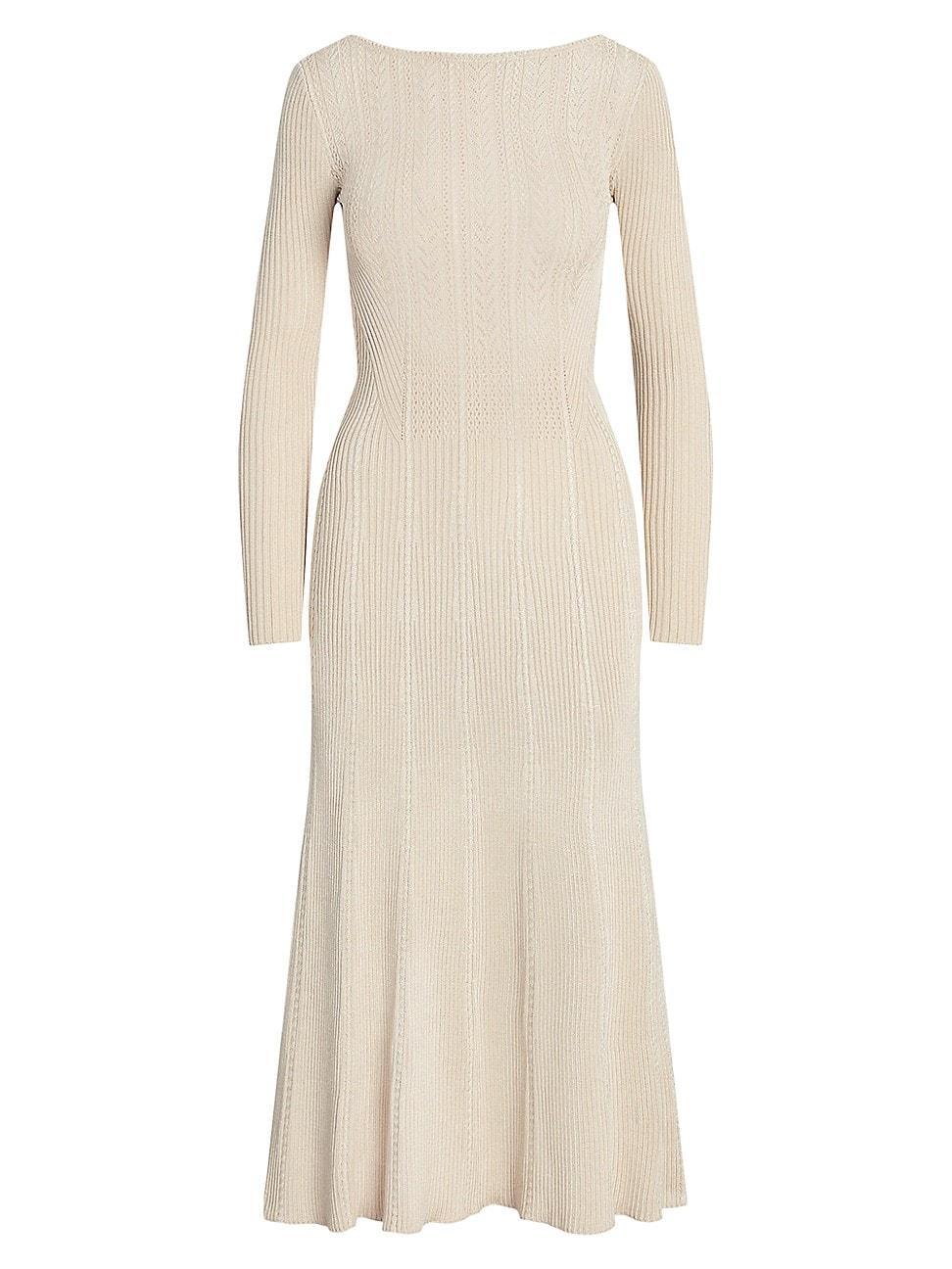 Mulberry Silk Knit Midi Dress Product Image