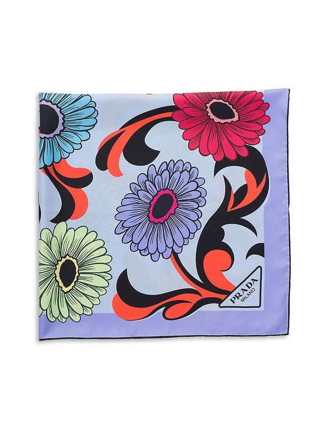 Womens Printed Silk Twill 90CM Square Scarf Product Image