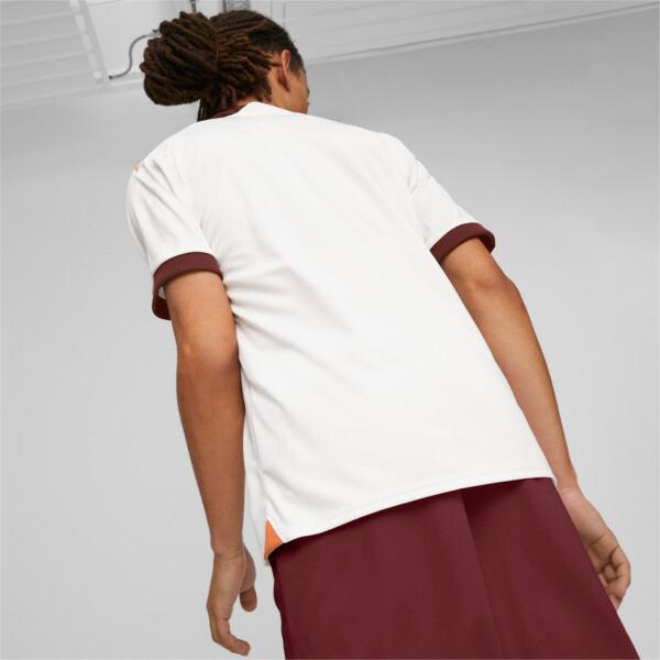 PUMA Manchester City 23/24 Men's Away Jersey in White/Aubergine Product Image