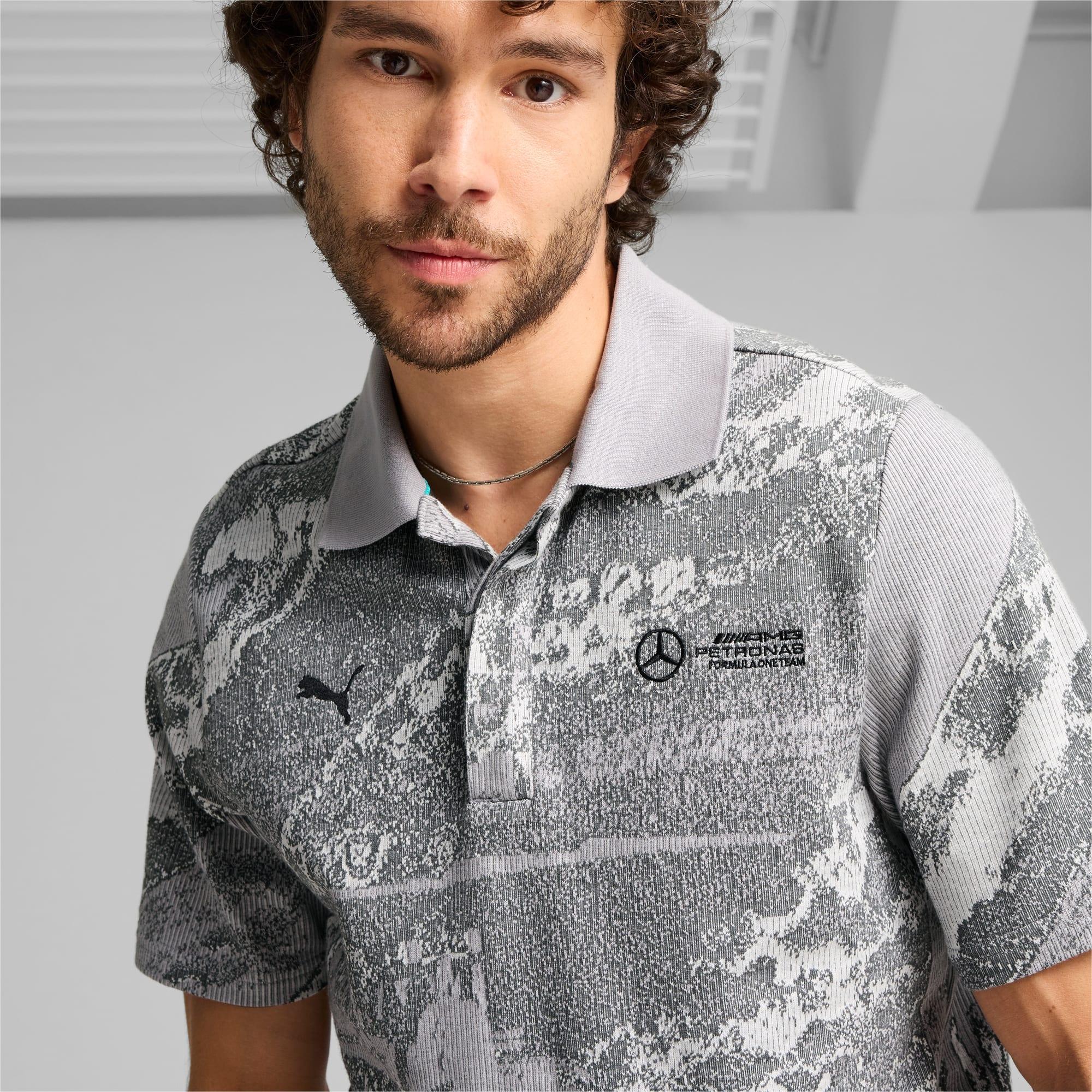 Mercedes-AMG Petronas F1® Men's Jacquard Polo Product Image