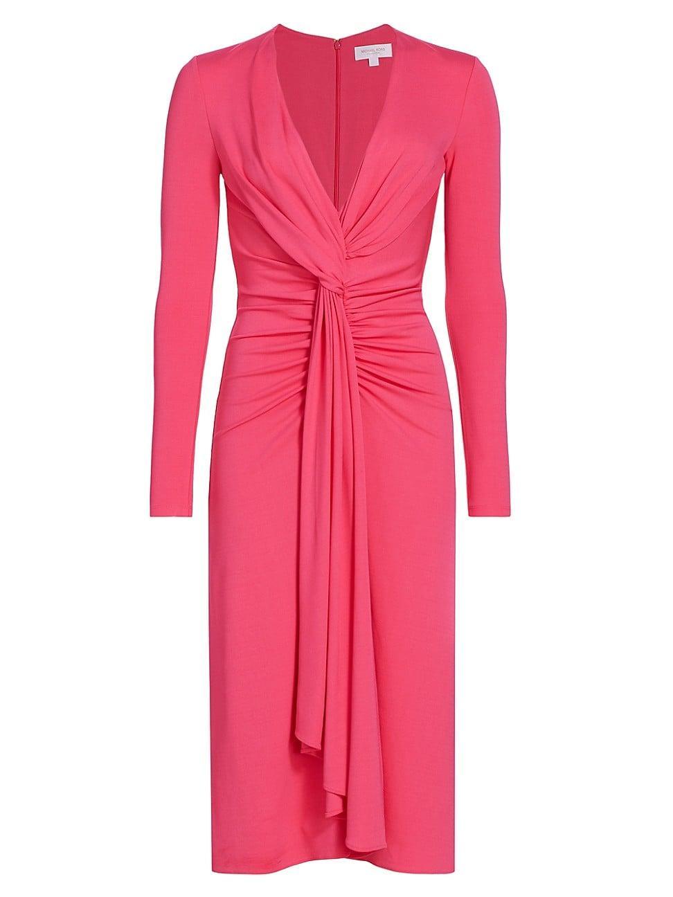 Michael Kors Collection Gather Front Midi Dress Product Image