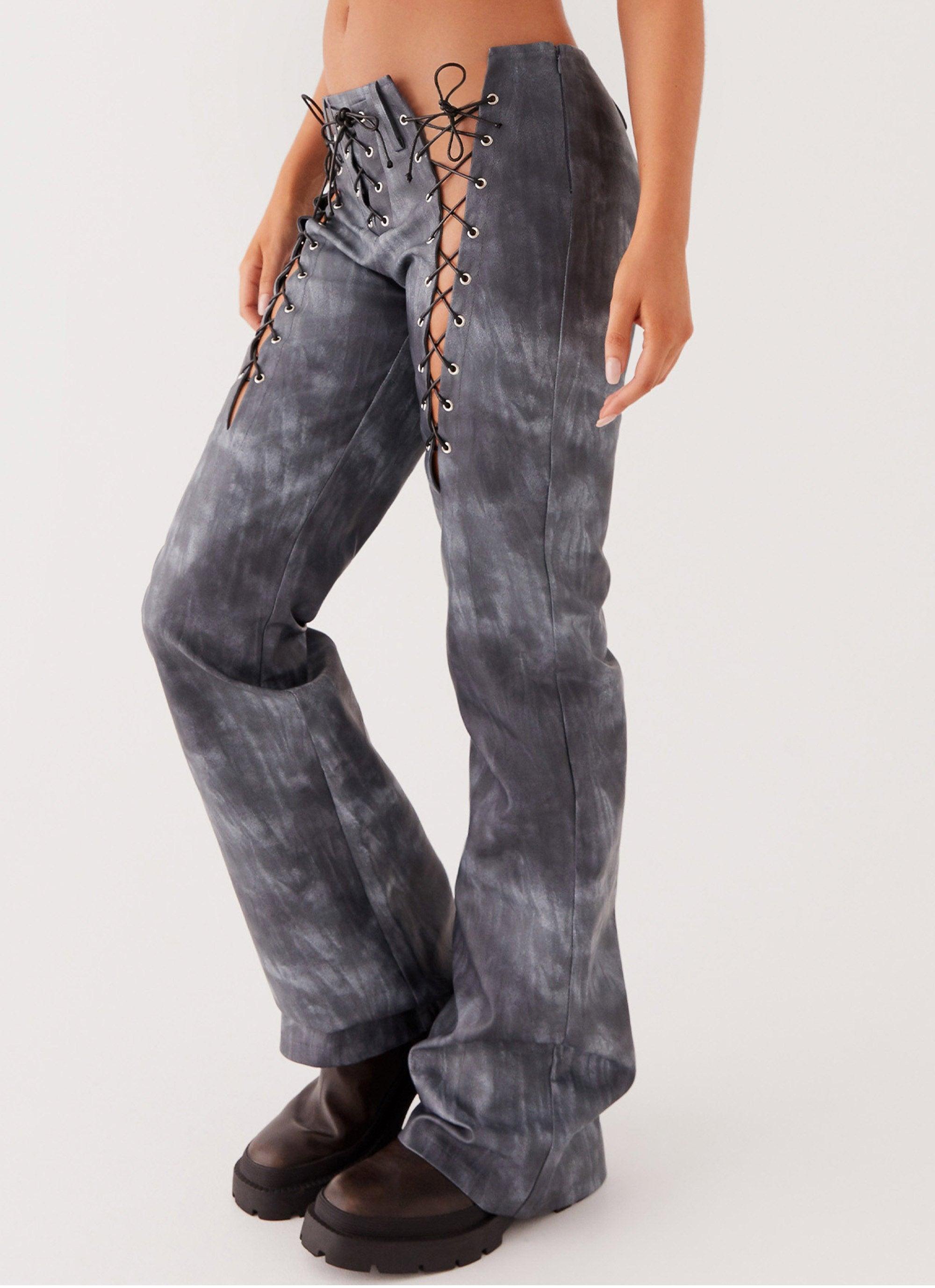 Better When I'm Dancing Lace Up Pants - Graphite Product Image