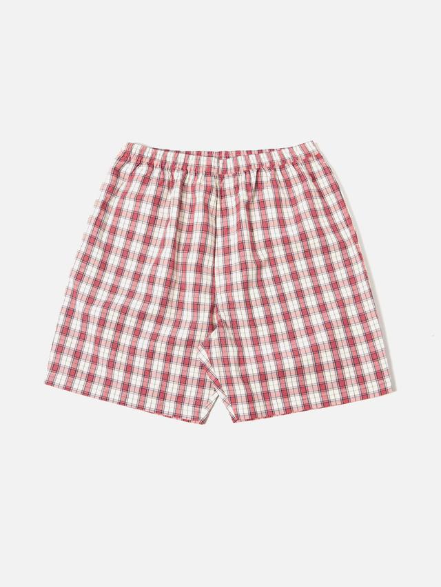 Universal Works Pyjama Short in Red Cotton Check Product Image