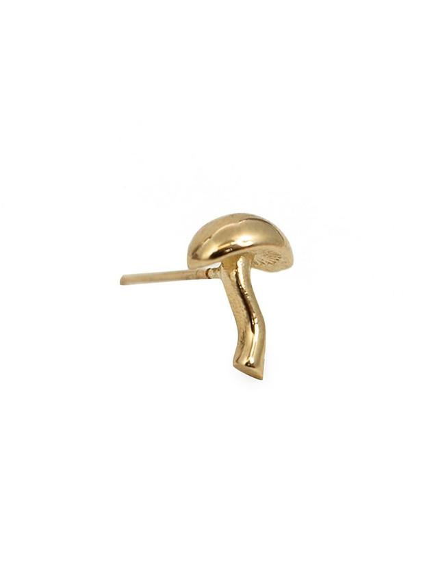 Womens Shroom 14K Yellow Gold Stud Earring Product Image