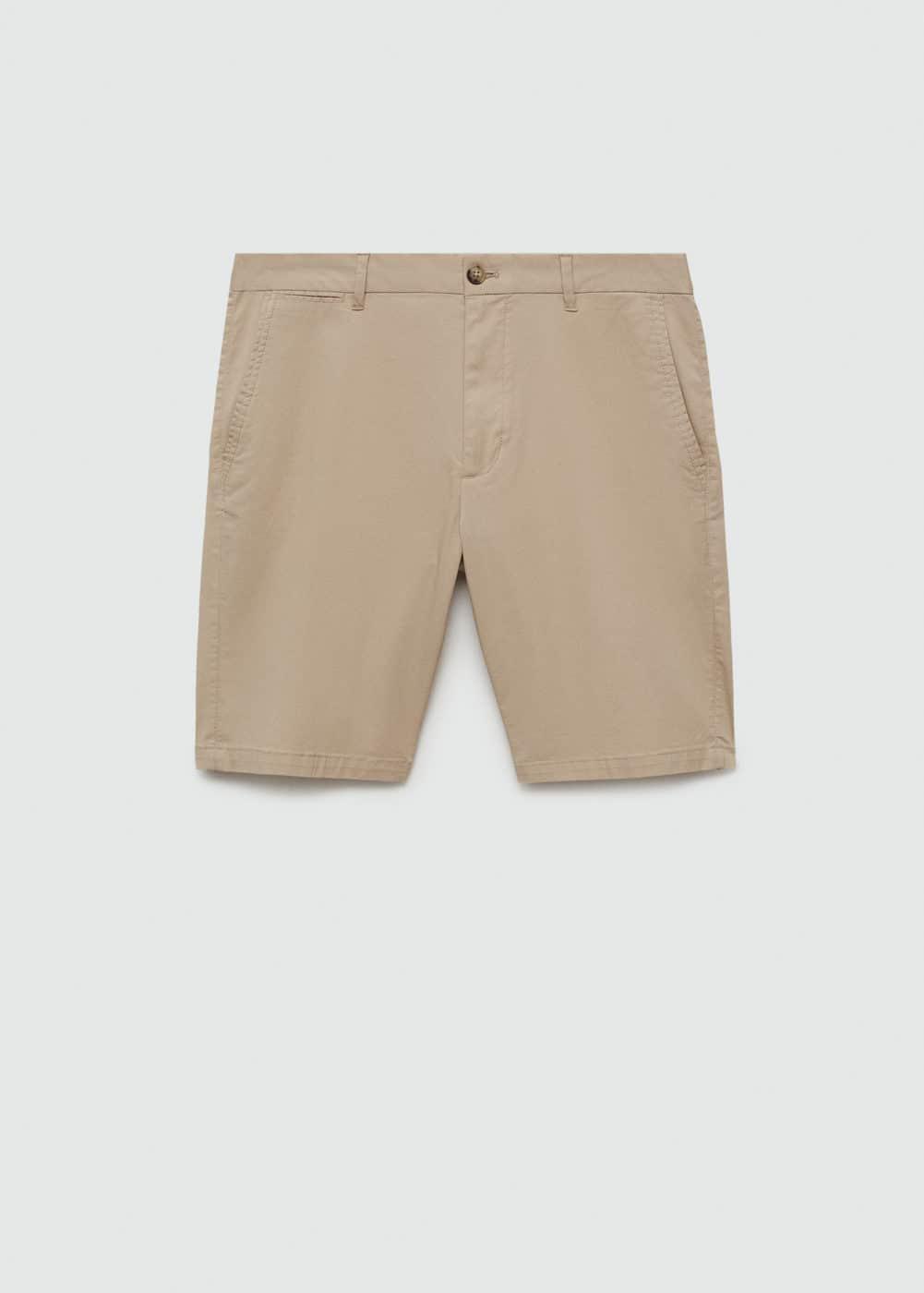 MANGO MAN - Slim-fit chino cotton bermuda shorts beigeMen Product Image