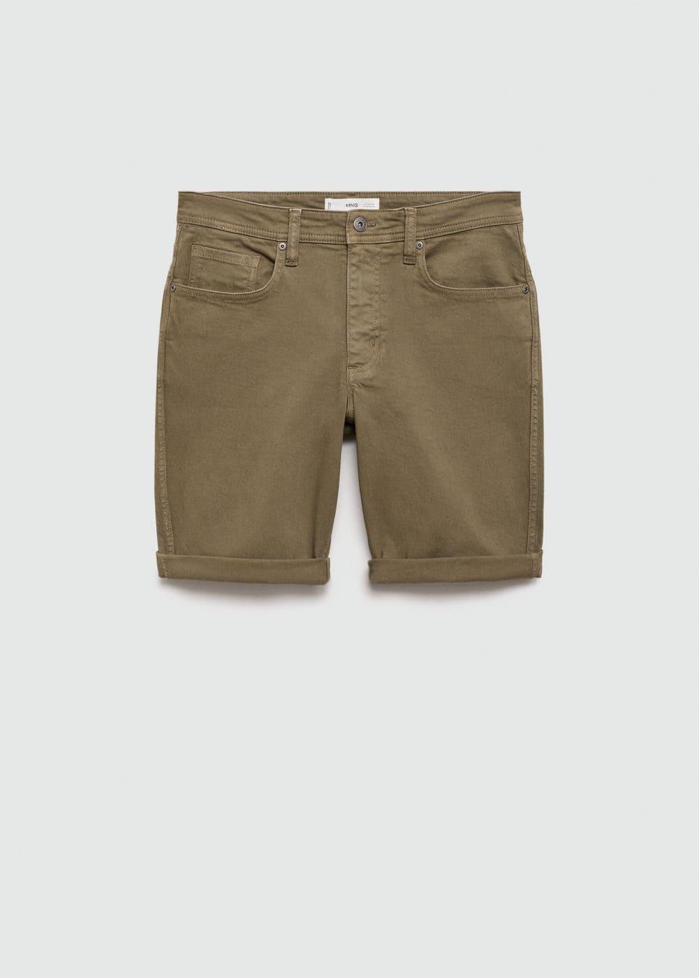 Mango Mens Denim Bermuda Shorts Product Image