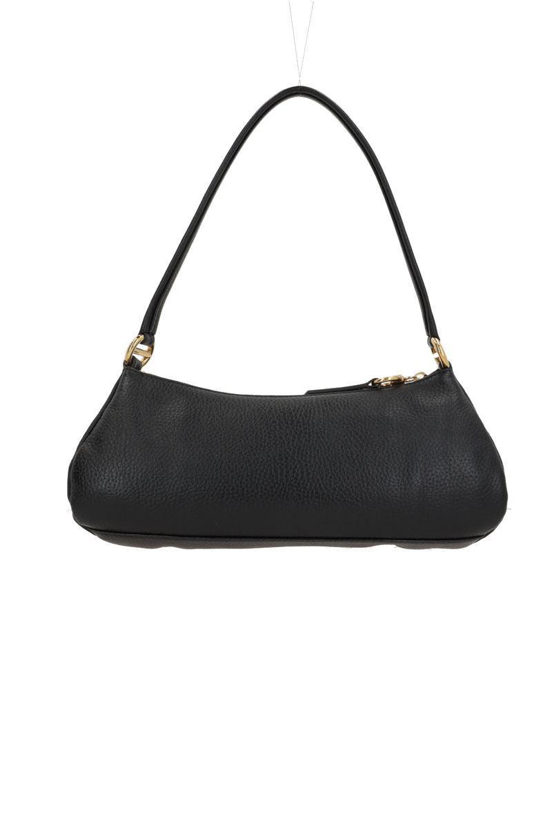 CHLOÉ Leather Shoulder Bag With Paddington Lock Detail In Black Product Image