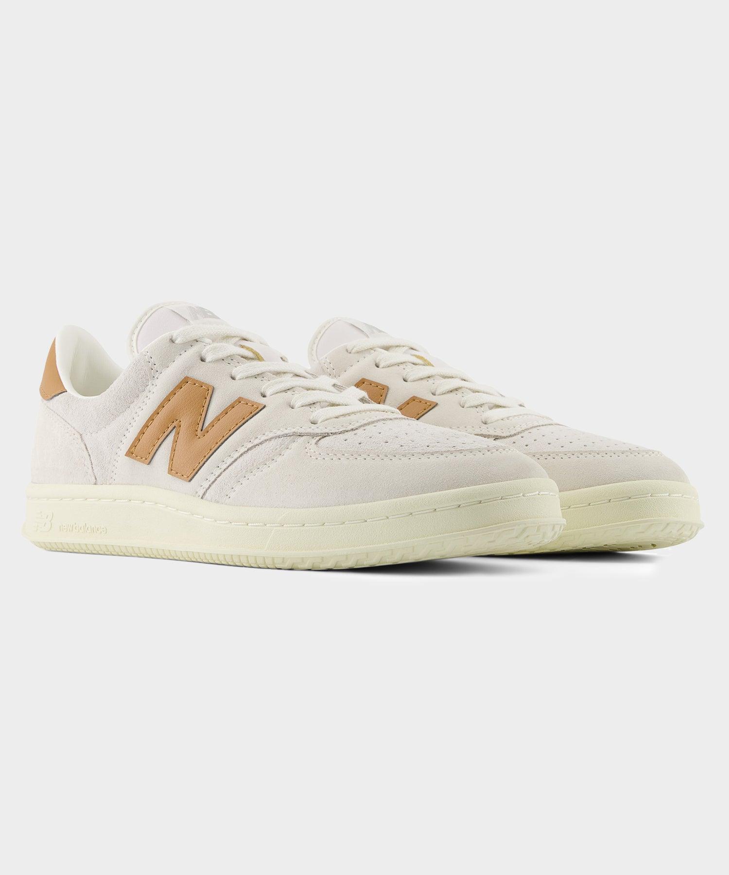 New Balance T500 Court in White + Tan Product Image