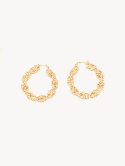 Darcey lace hoop earrings Product Image