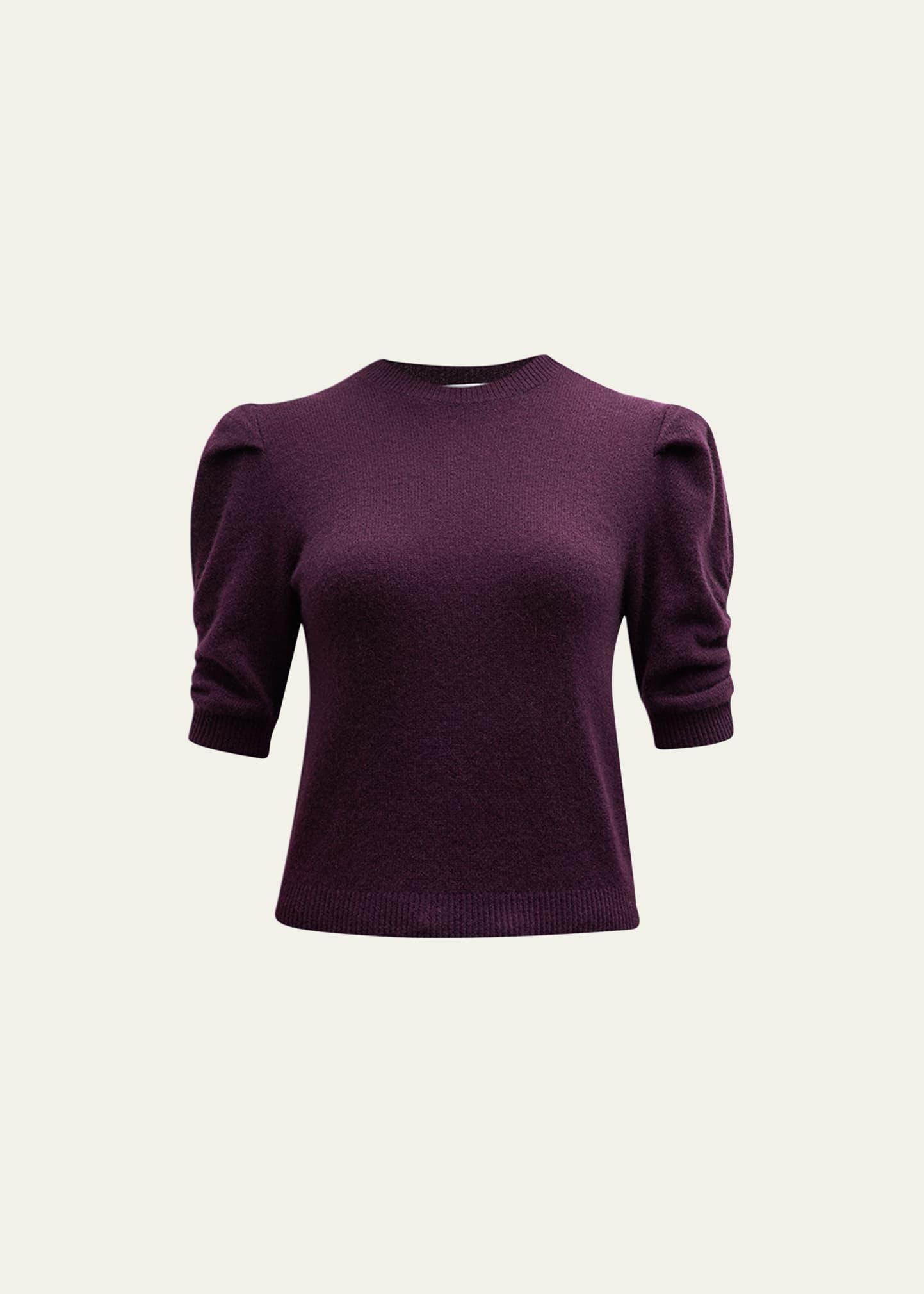 FRAME Ruched Sleeve Recycled Cashmere Blend Sweater Product Image