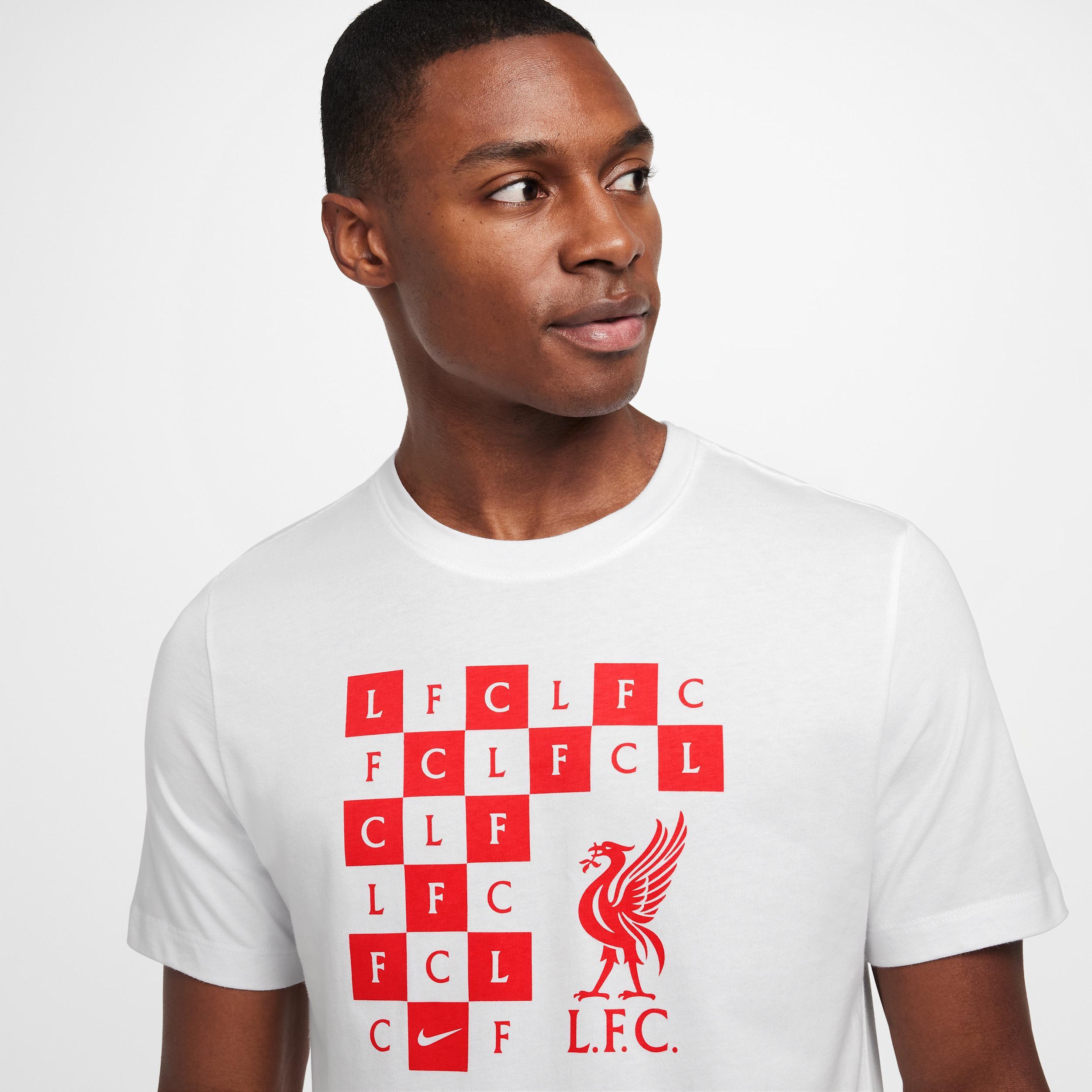 Liverpool FC Men's Nike Soccer Checkered T-Shirt Product Image