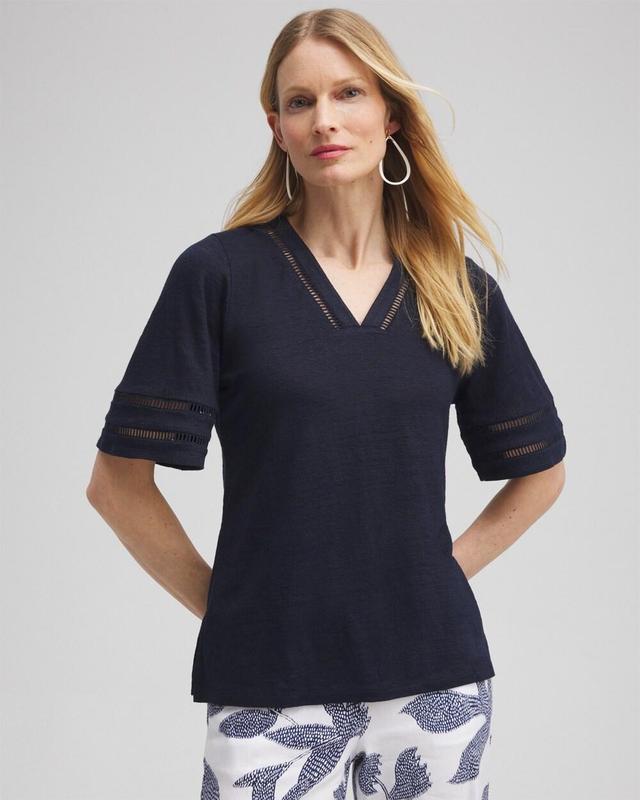 Women's Linen Ladder Lace Tee Product Image