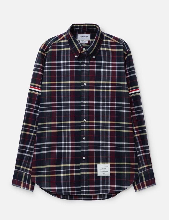 THOM BROWNE Tartan-check Flannel Shirt In Blue Product Image