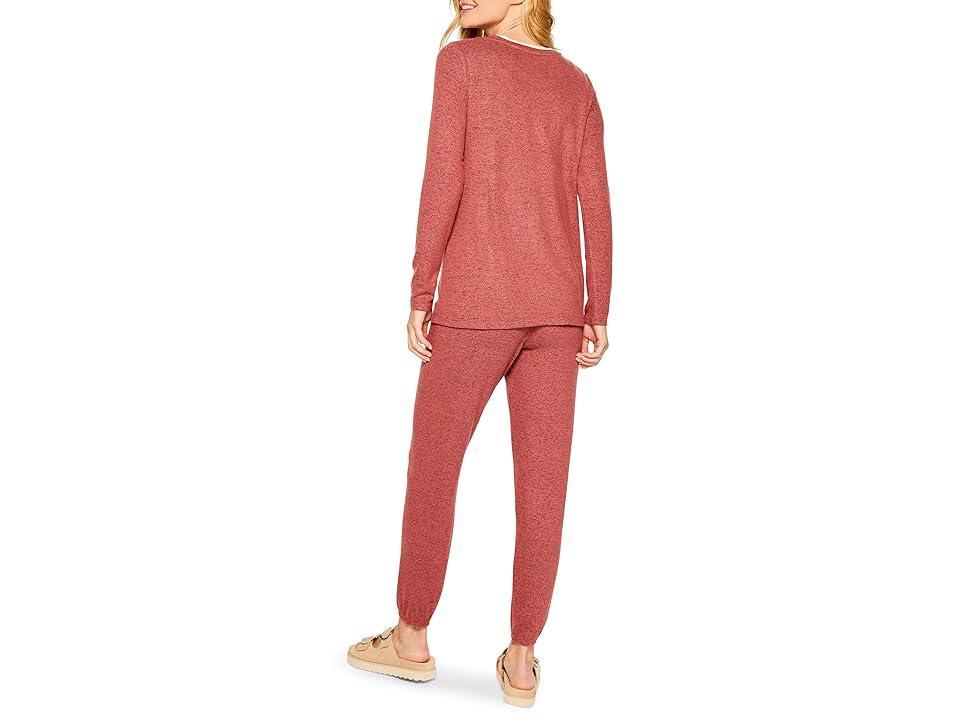 NIC+ZOE Sweet Dreams Layered Crew (Rosewood) Women's Clothing Product Image