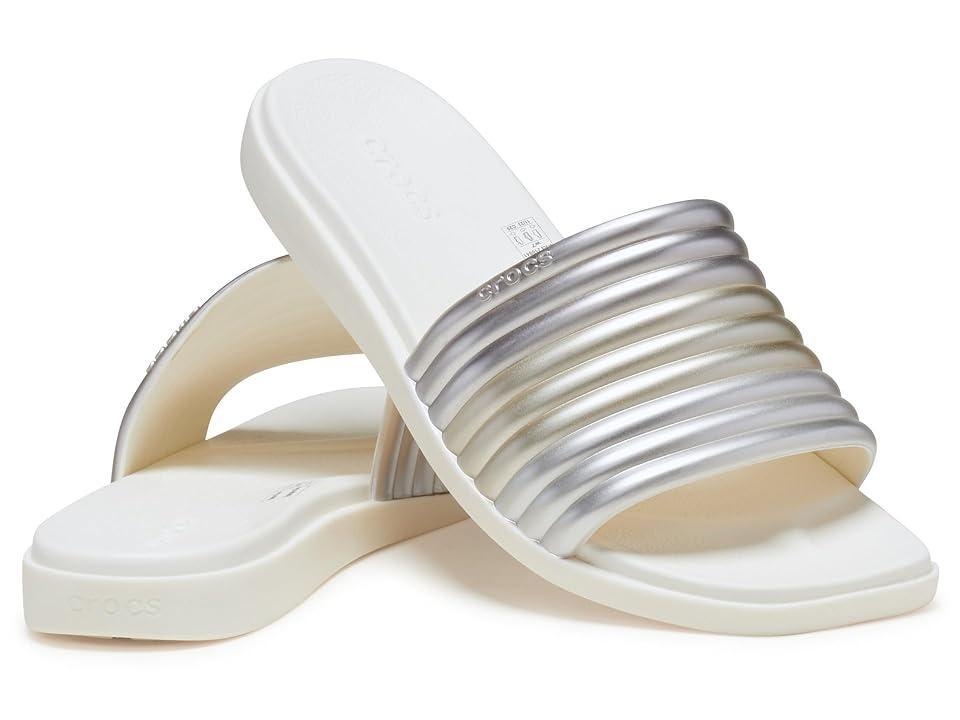 Crocs Miami Slide Sandals Chalk) Women's Sandals Product Image