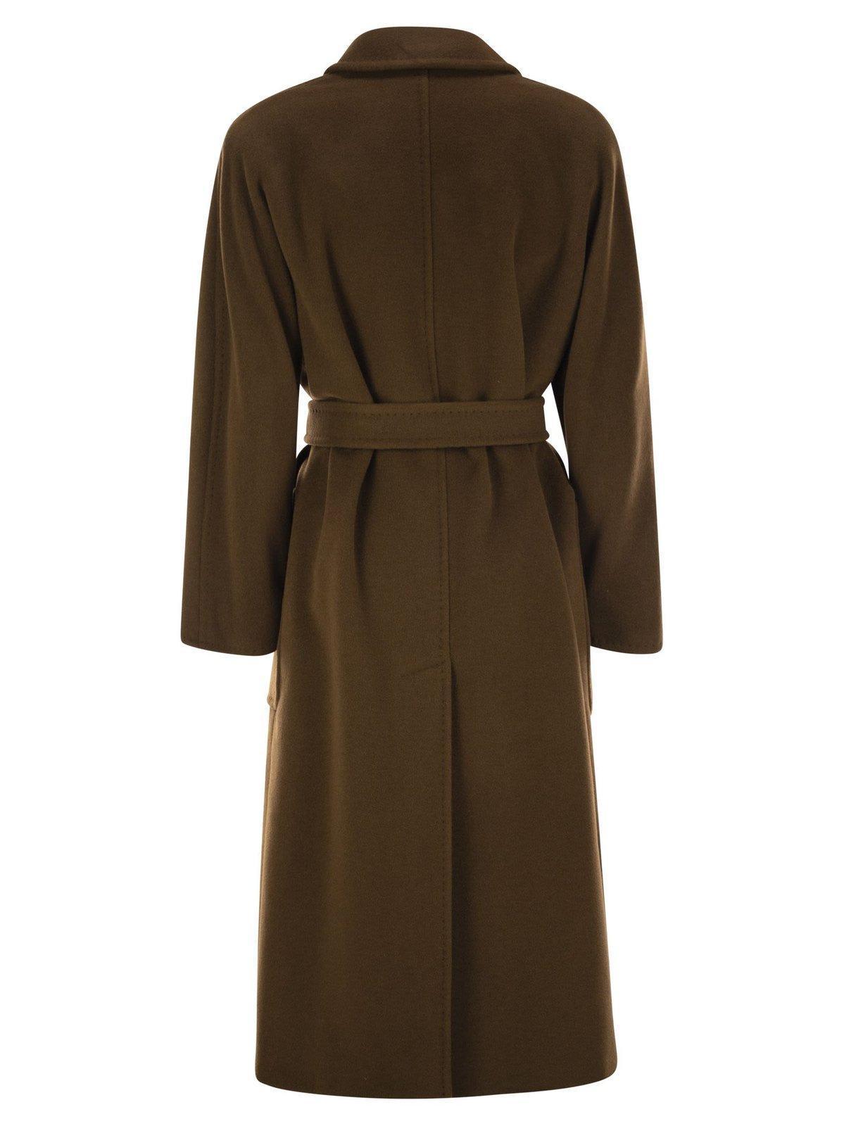 MAX MARA Attuale1234 - Camel Dressing Gown Coat In Leather product image