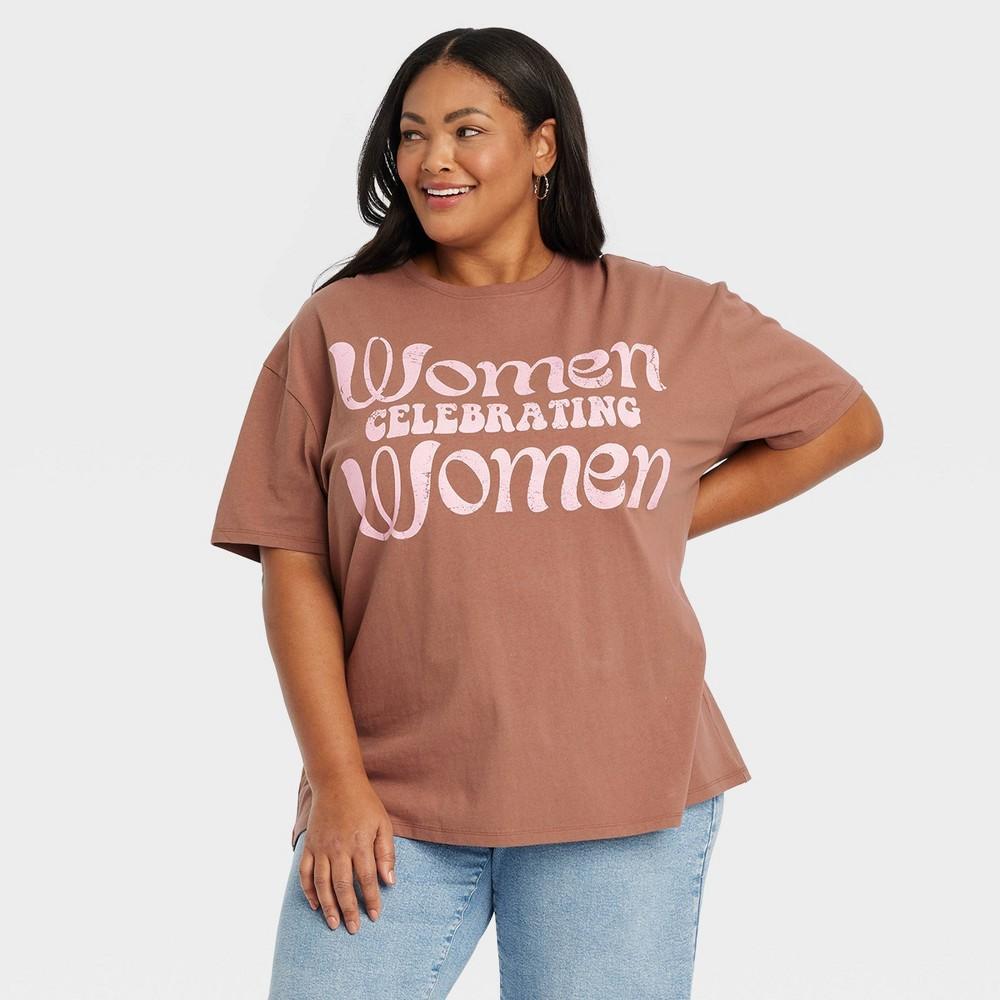 Womens Women Celebrating Women Short Sleeve Graphic Oversized T-Shirt Product Image