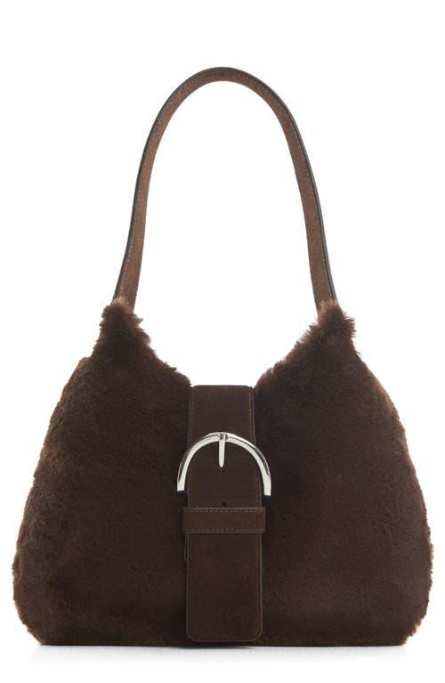 MANGO - Fur-effect shoulder bag - One size - Women Product Image