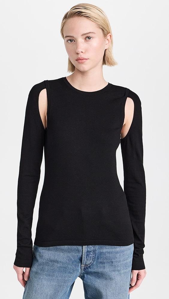 Helmut Lang Cutout Crew Top | Shopbop Product Image