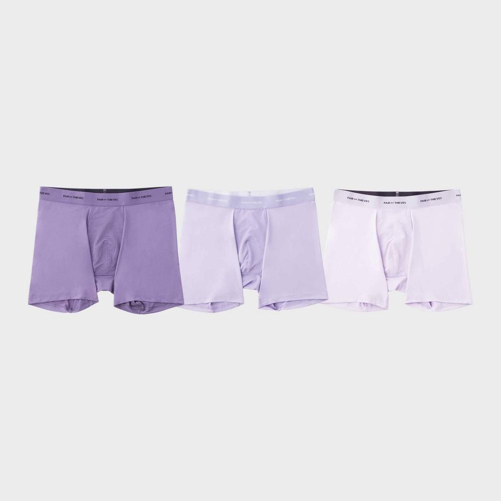 Pair of Thieves Mens Quick Dry Boxer Briefs 3pk - Lavender L Product Image