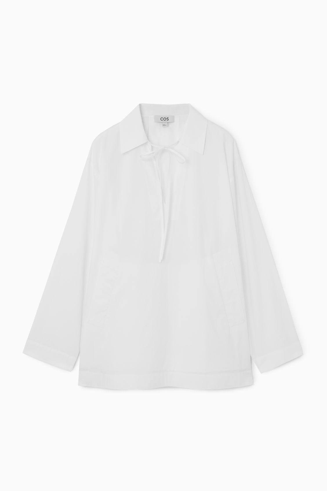 TIE-FRONT V-NECK BLOUSE Product Image