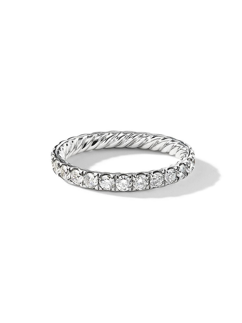 Womens DY Eden Band Ring in Platinum Product Image