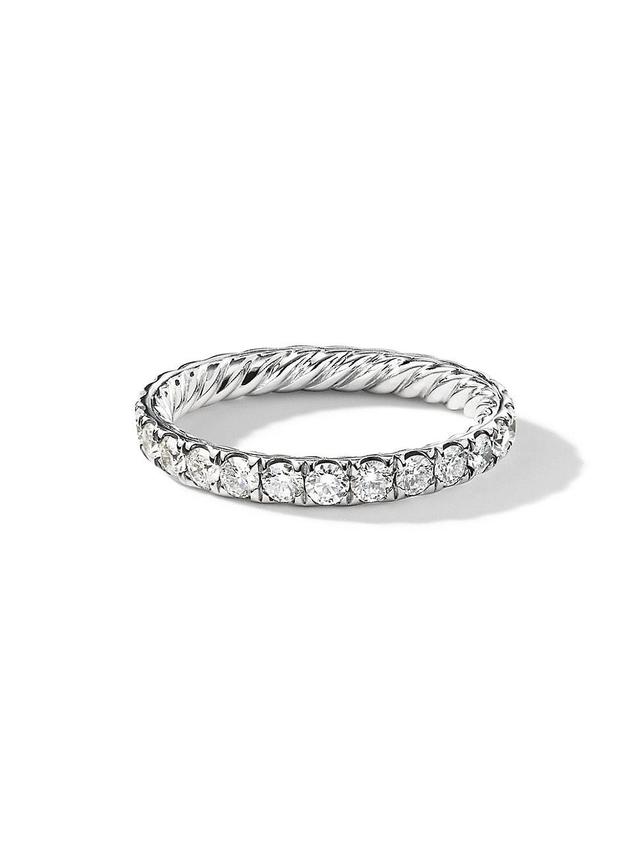 Womens DY Eden Band Ring in Platinum Product Image