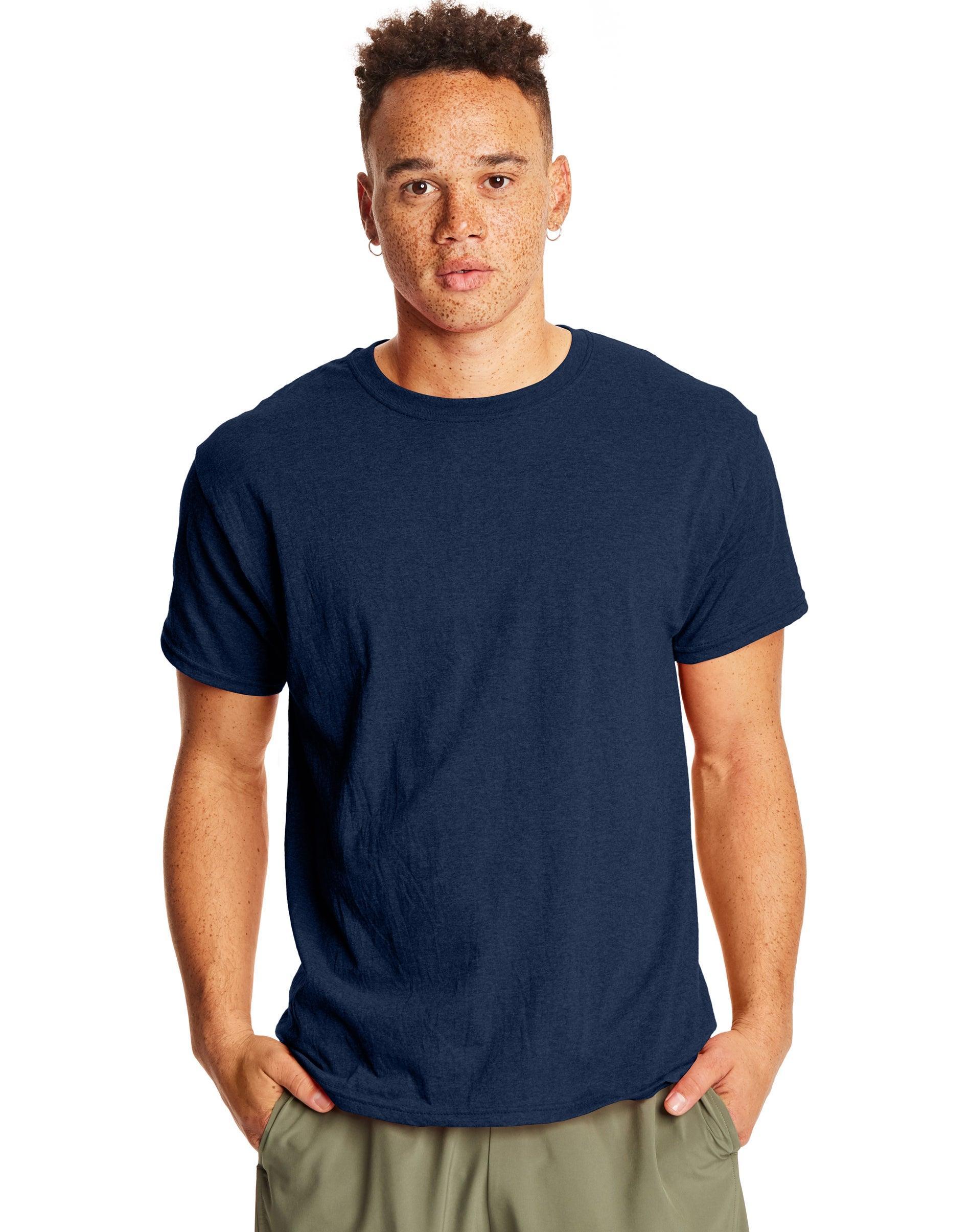 Hanes Mens Perfect-T Tri-Blend Short Sleeve T-Shirt Slate Heather S Product Image