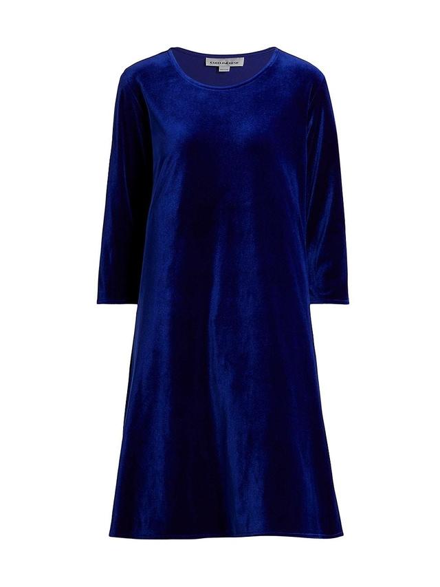 Womens Stretch Velvet A-Line Dress Product Image