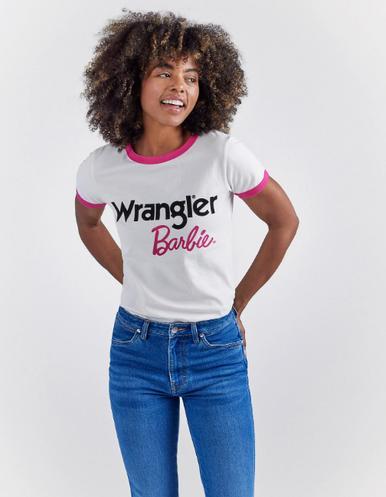 Wrangler® X Barbie™ Ladies Ringer T-Shirt Product Image