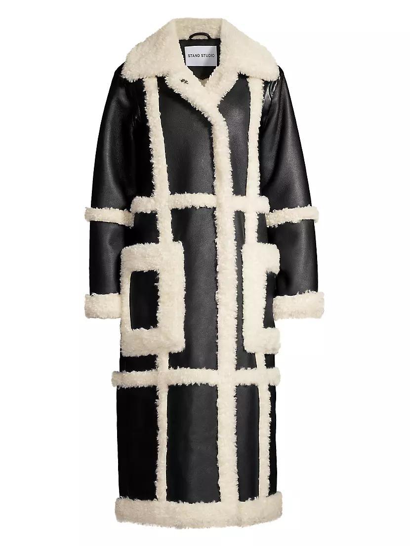 Patrice Faux Leather & Faux Shearling Coat product image