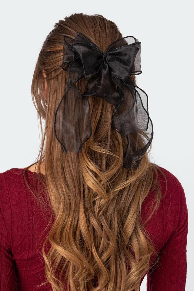 Frilled Bow Hair Clip Product Image