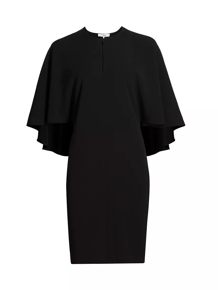 Cape-Sleeve Cocktail Dress Product Image