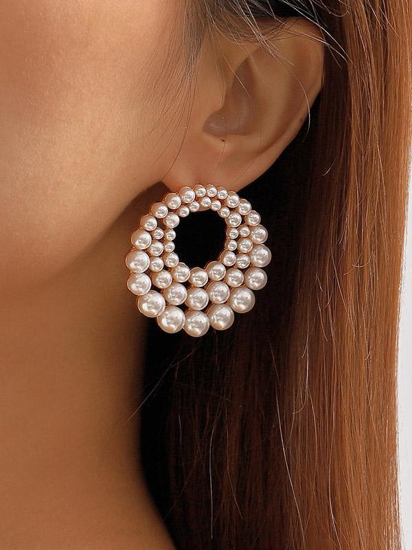 Geometric Hollow Drop Earrings Product Image