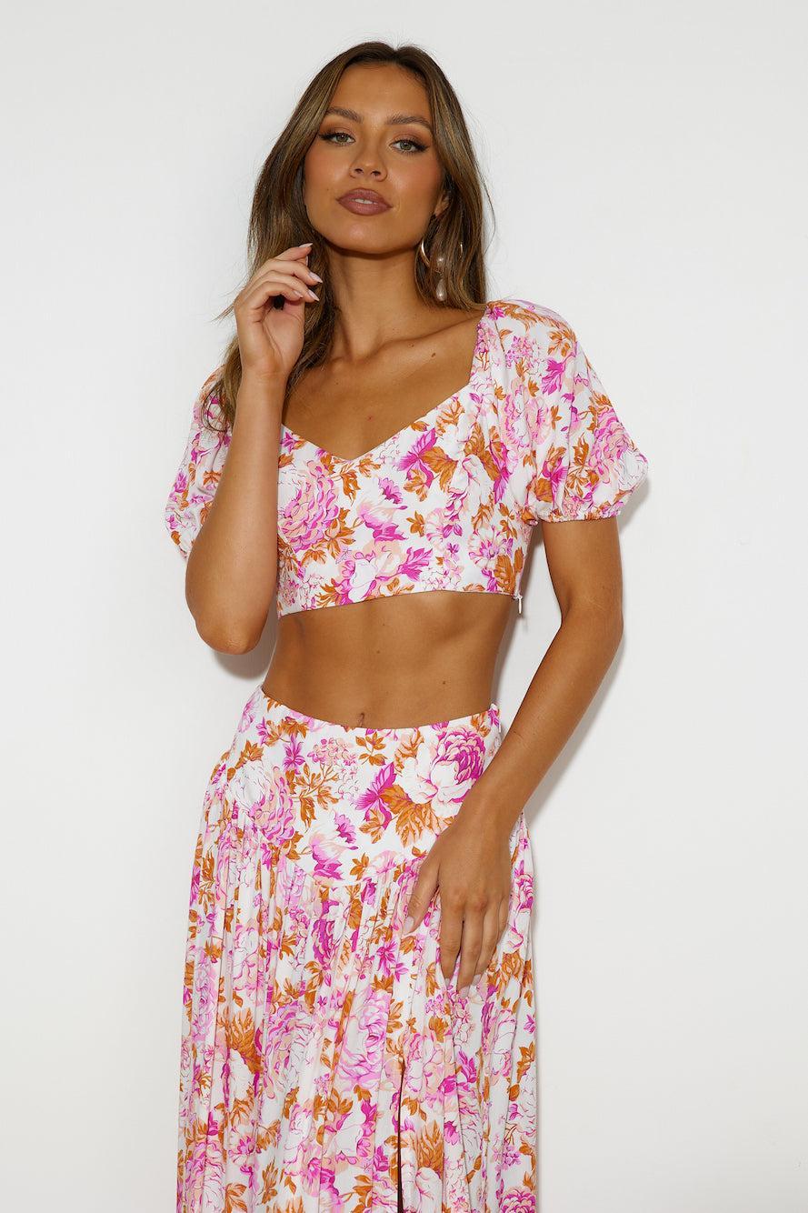 Her Vibe Crop Top Pink Product Image