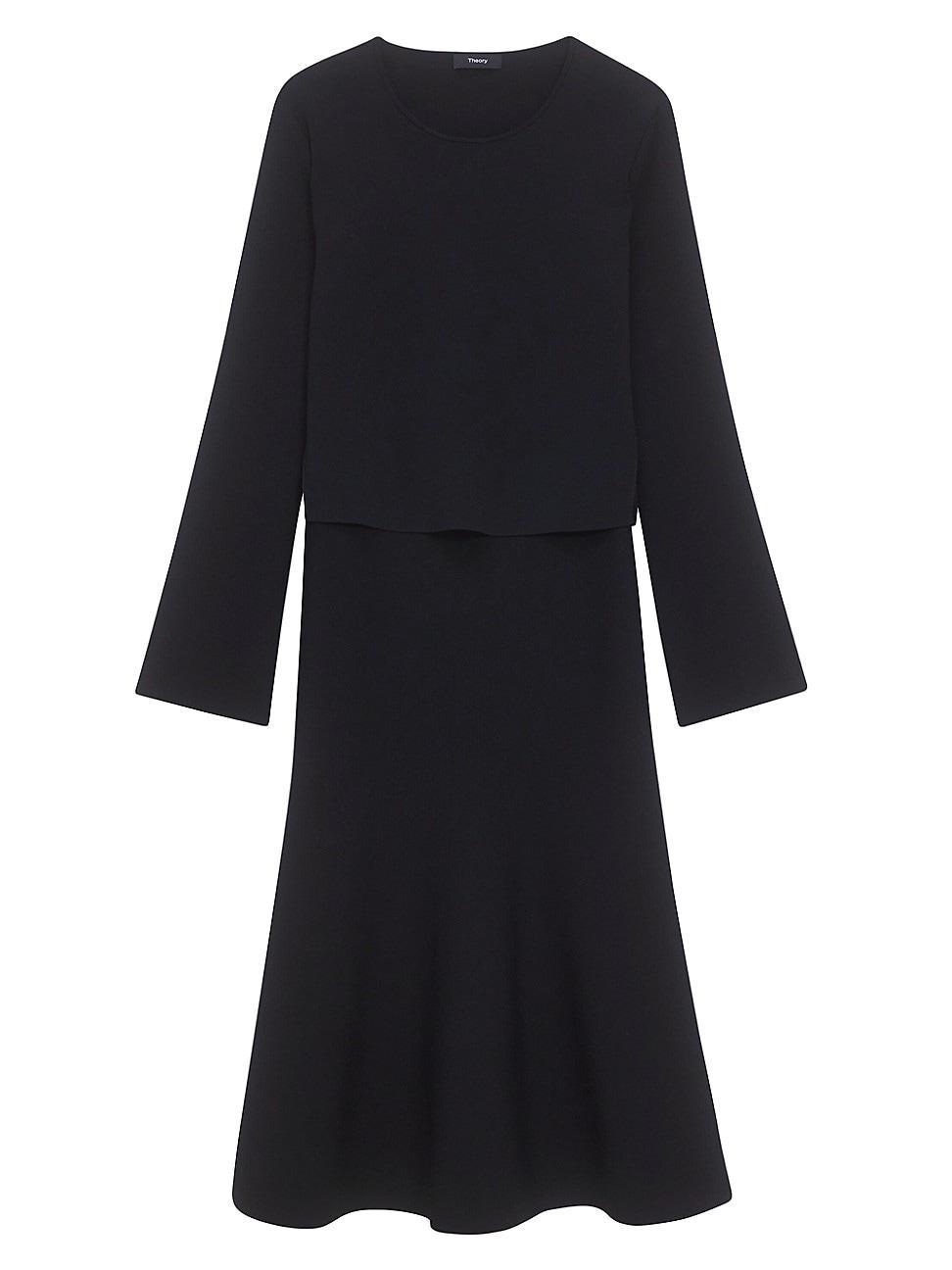 Theory Layered Long Sleeve Dress Product Image