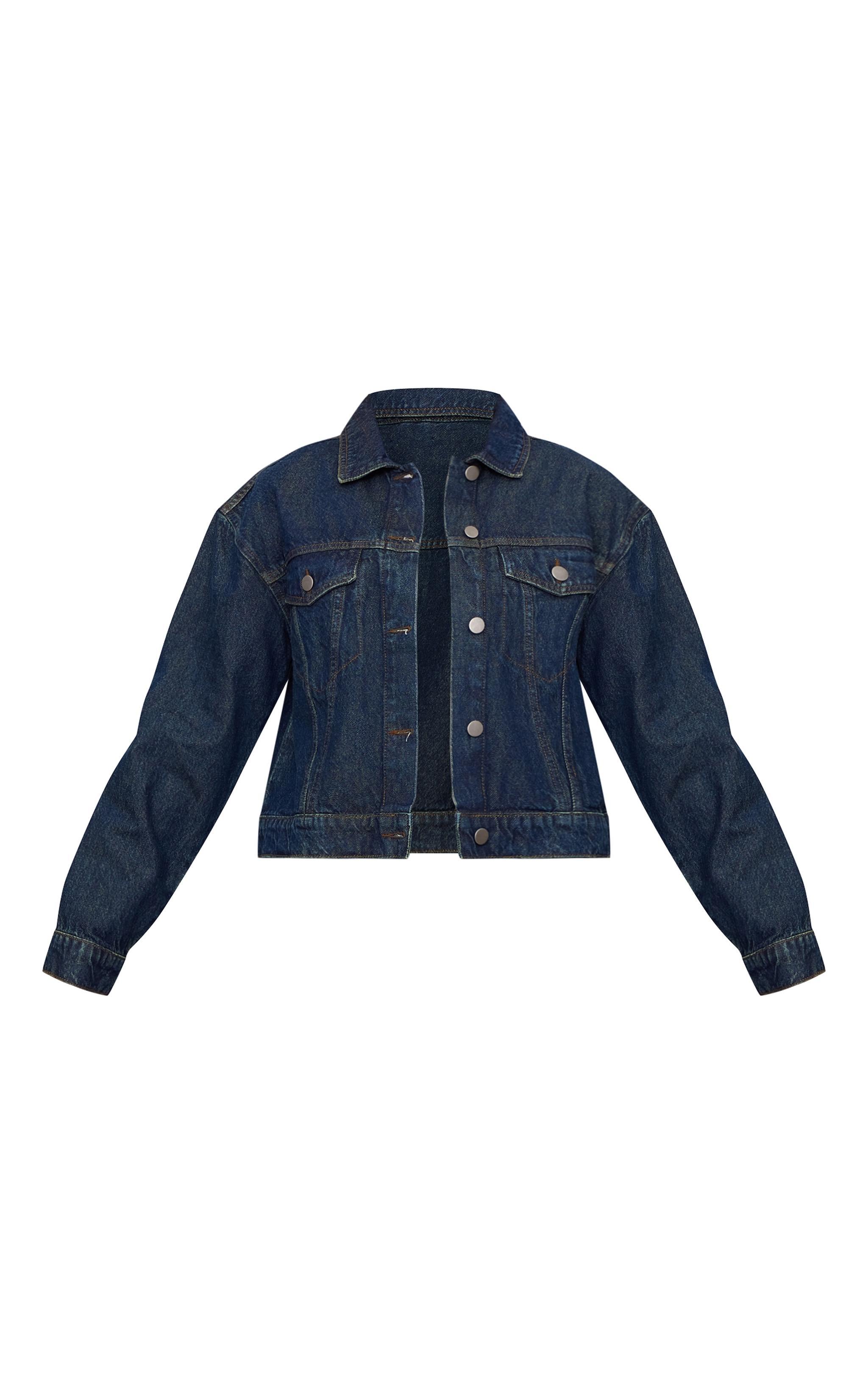 Raw Indigo Wash Oversized Fit Denim Jacket Product Image