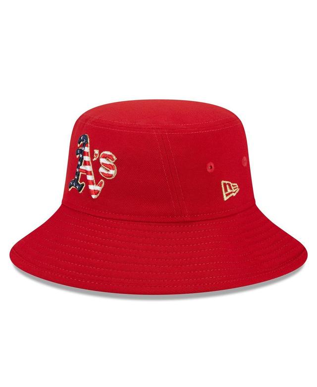 Mens New Era Red Oakland Athletics 2023 Fourth of July Bucket Hat Product Image