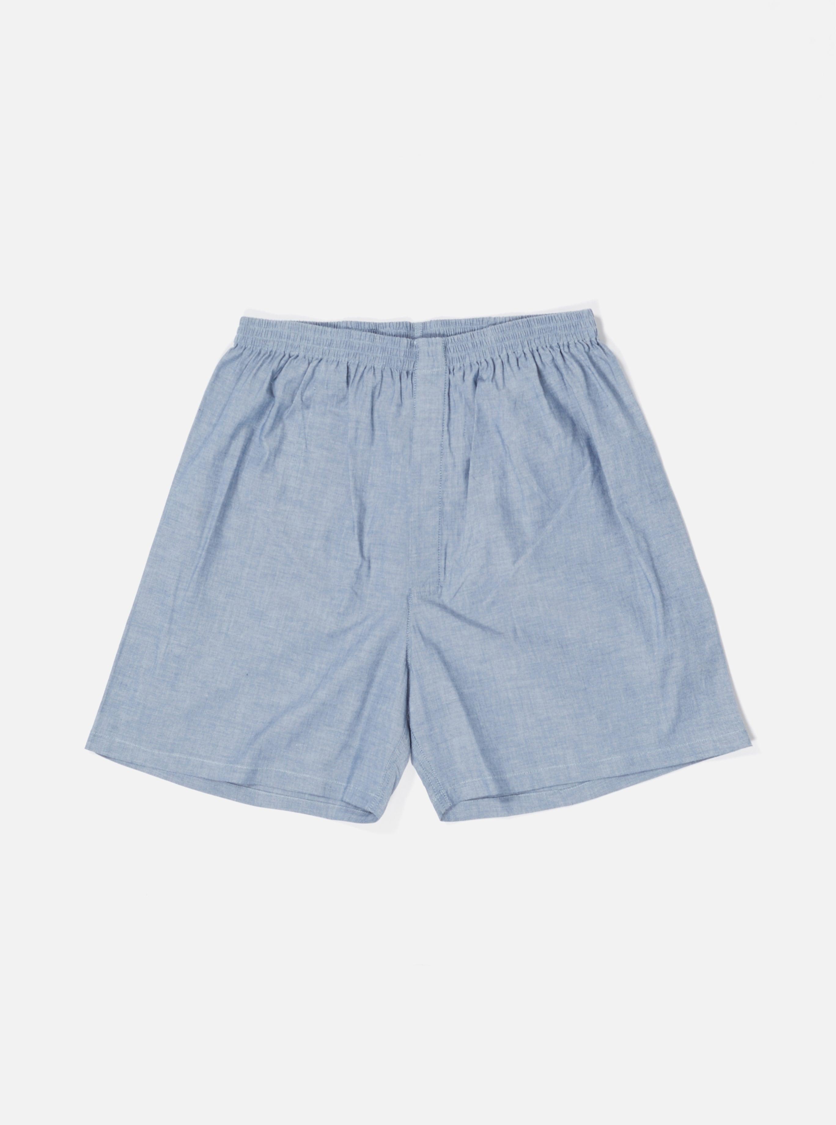 Universal Works Boxer Short in Chambray Cotton Product Image