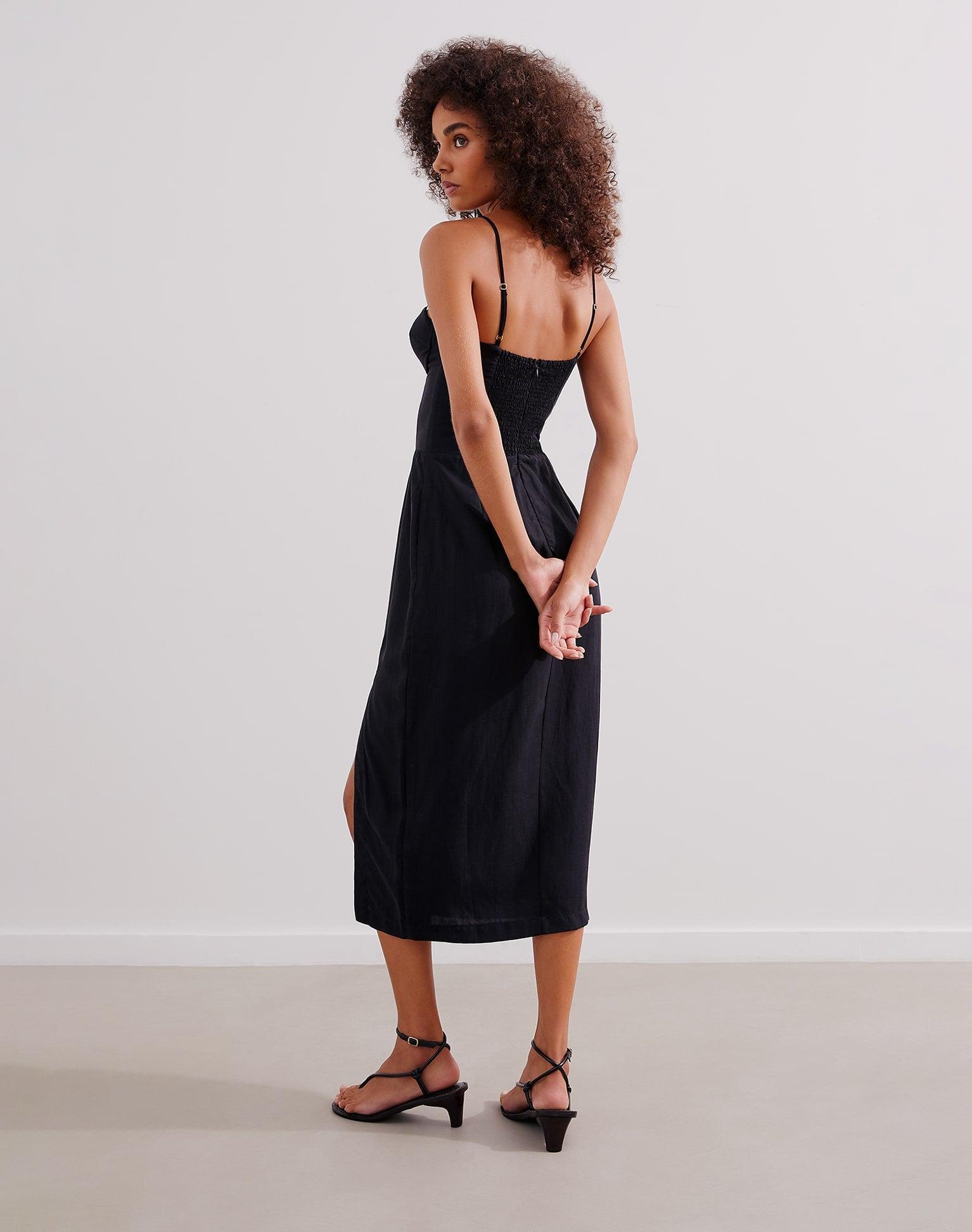 Shan Midi Dress - Black Product Image