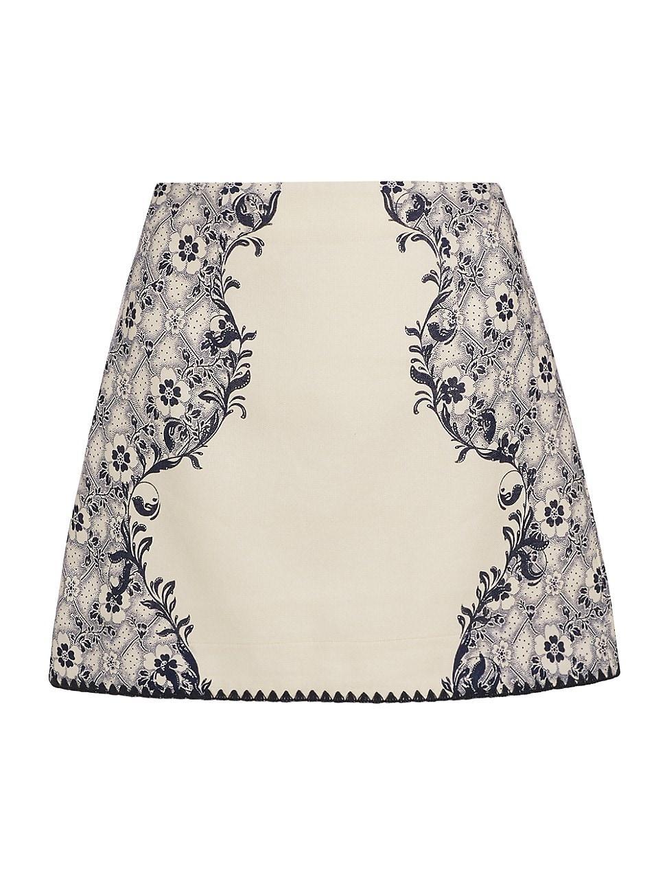 Womens Airlie Floral Linen Miniskirt Product Image