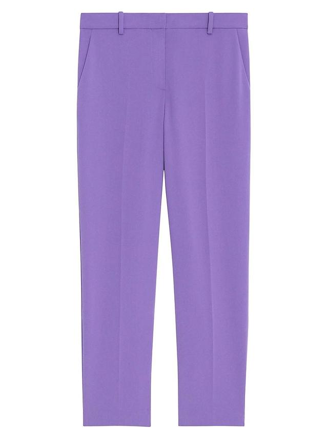 Womens Crepe Cropped Tailered Trousers Product Image