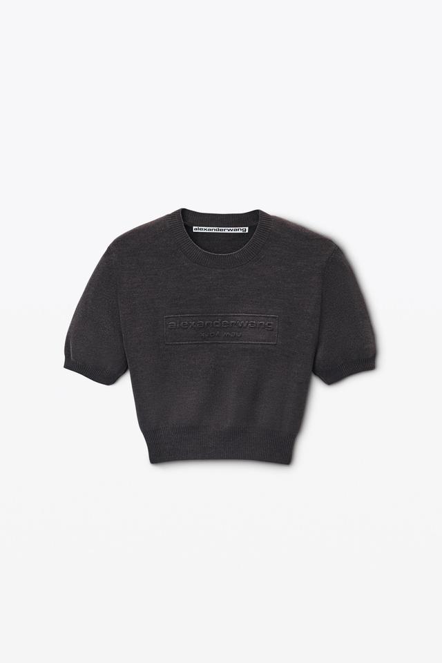 Logo-embossed Tee In Rib-knit Product Image