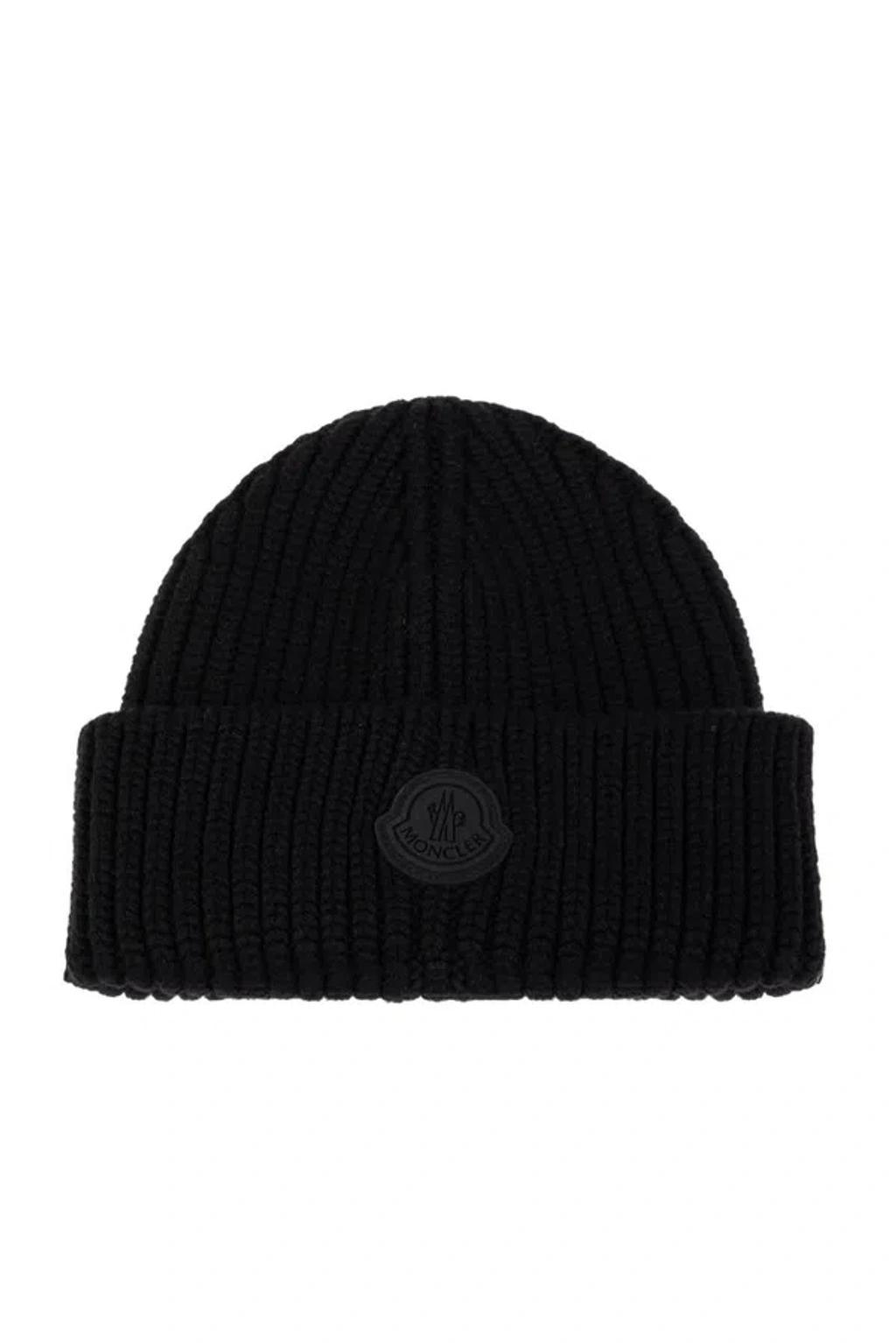 Logo Patch Beanie In Black Product Image