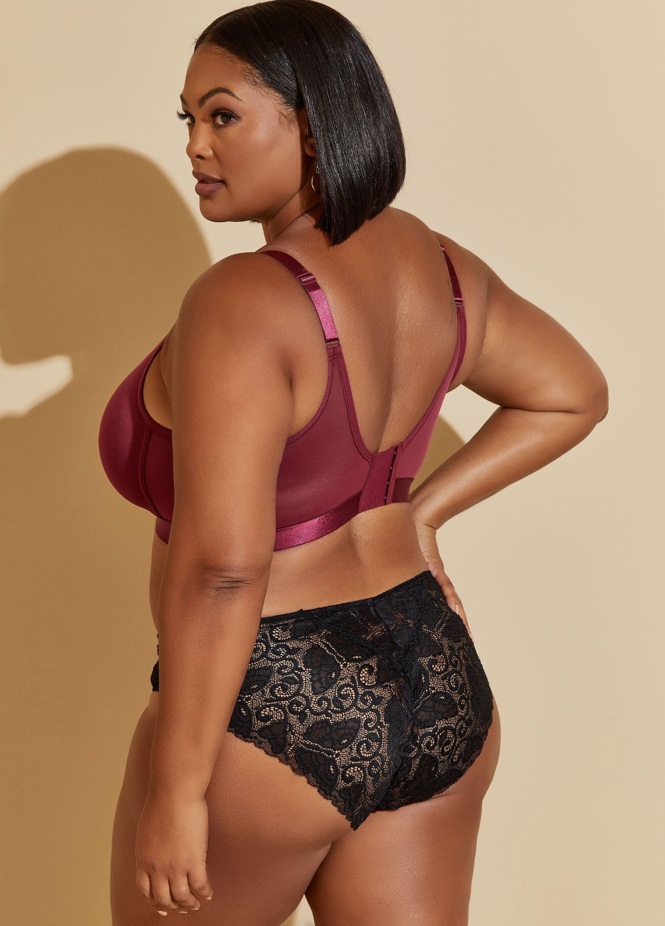 Plus Size Mesh Paneled Wireless Bra Ashley Stewart Product Image