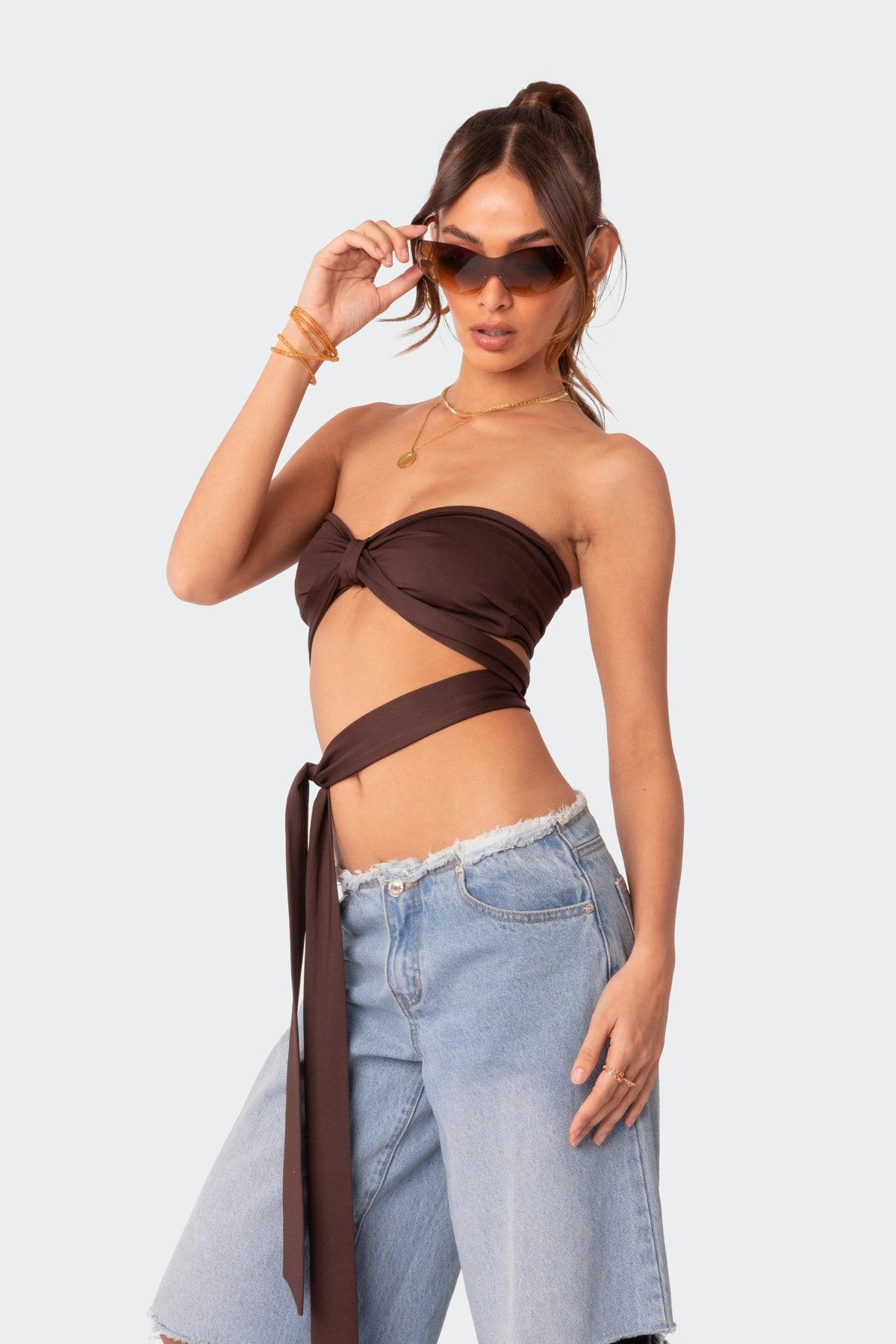 Wyatt Wrap Tie Bandeau Top Product Image