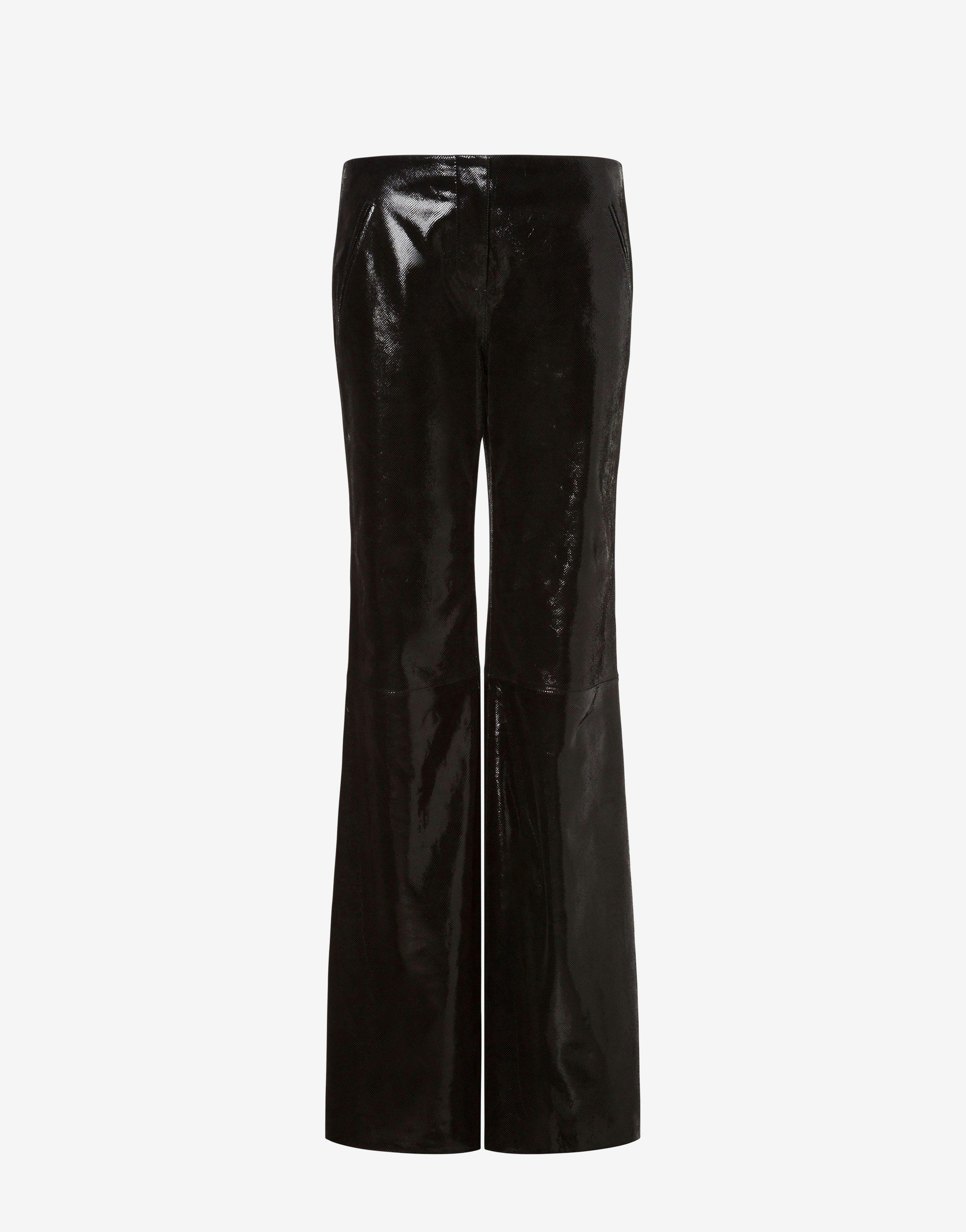 Snake print suede trousers Product Image