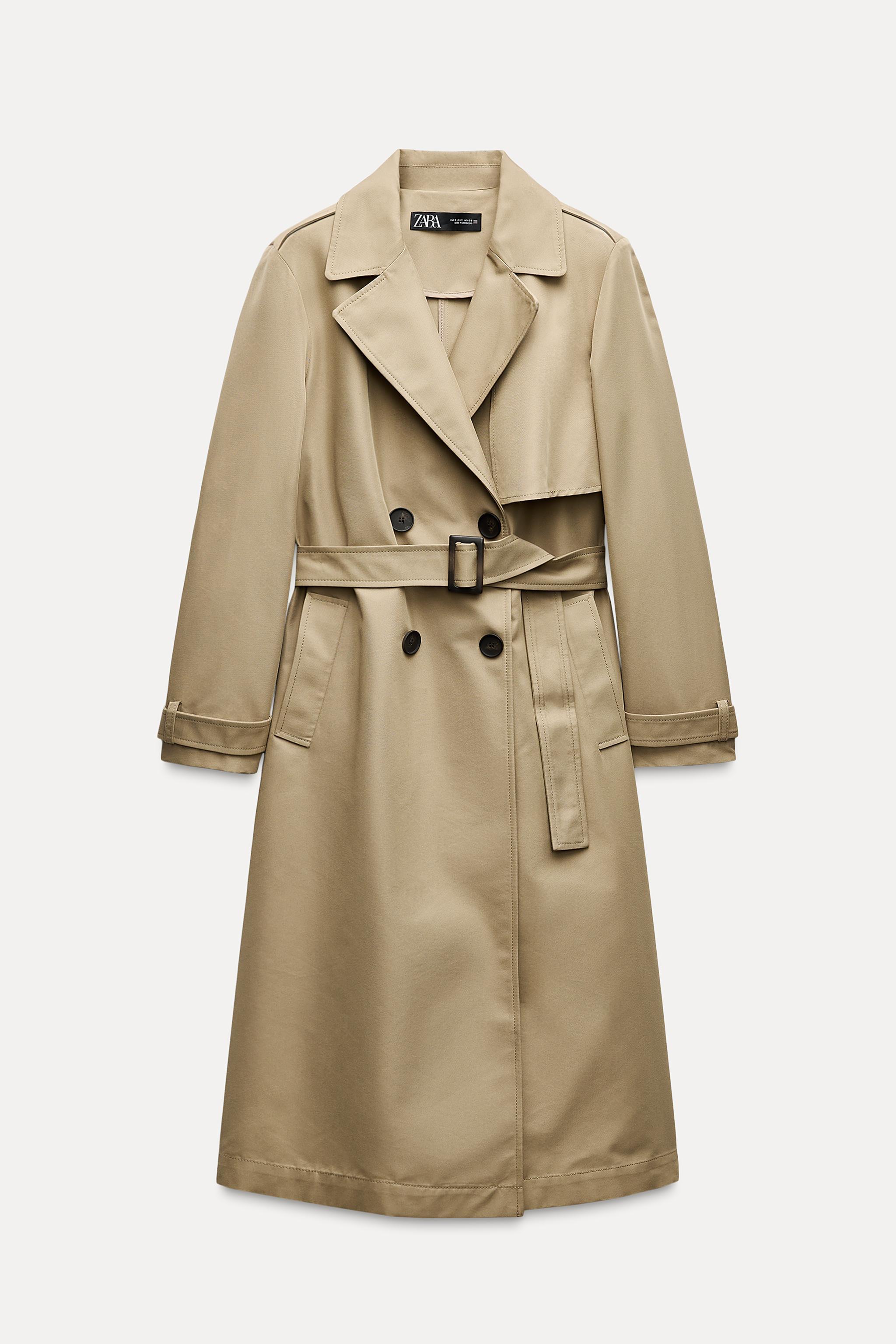 LONG BELTED TRENCH COAT Product Image