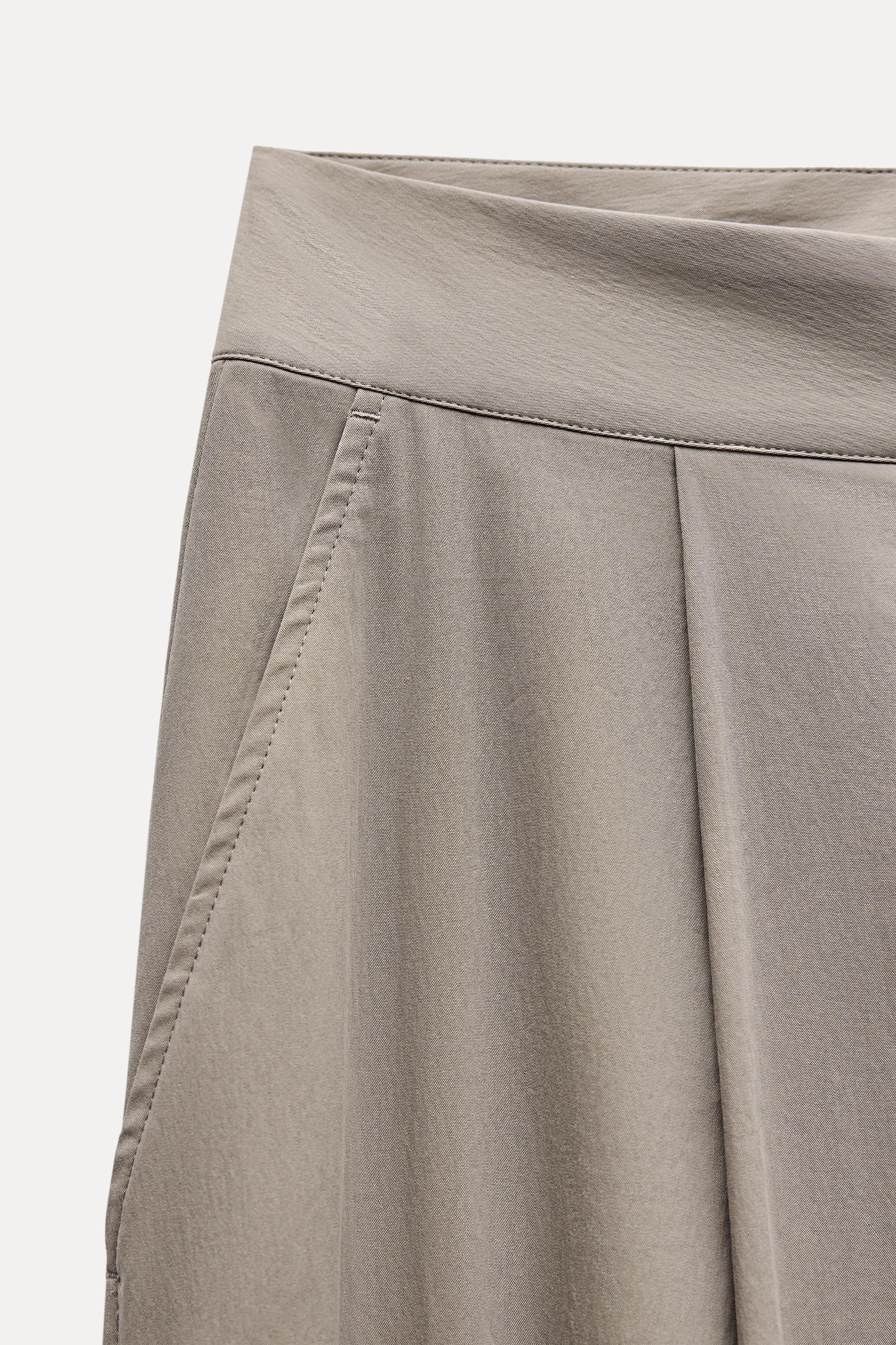 BUTTONED HEM PANTS ZW COLLECTION Product Image